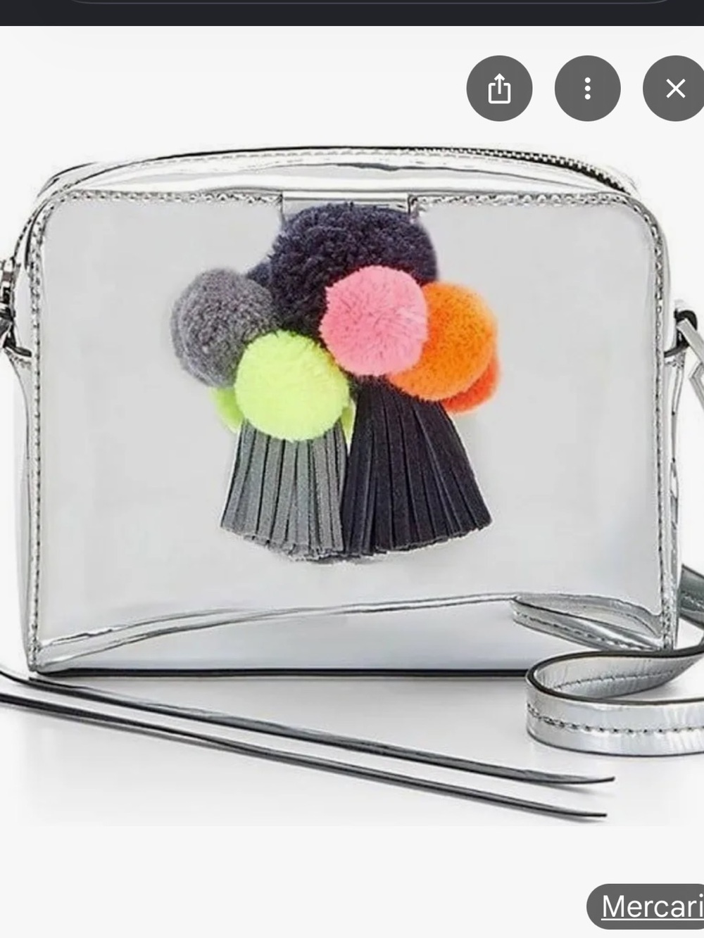 Rebecca Minkoff Mini Sofia Crossbody Silver Metalic Bag